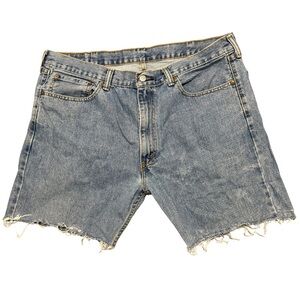 Levi’s Blue Denim Jean Shorts Vintage Distressed Jorts Cowboy Worn